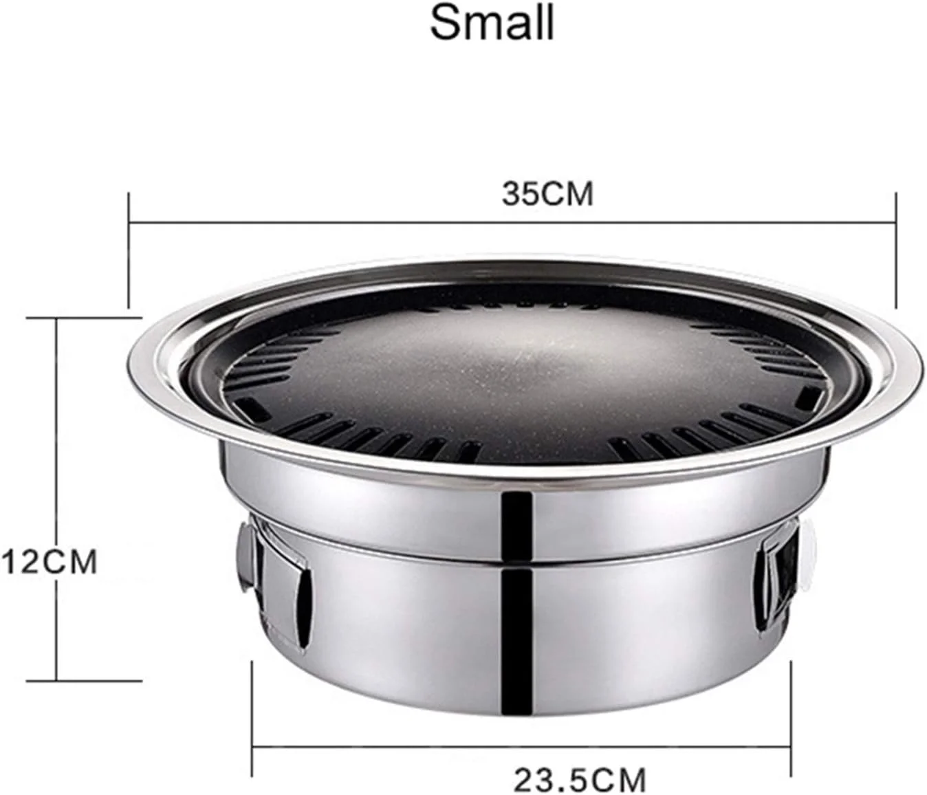 کباب پز گرد استیل ضد زنگ کره ای ذغالی باربیکیو گریل نچسب قابل حمل برای کمپینگ در فضای باز (رنگ: با سینی) کباب پز گرد استیل ضد زنگ کره ای ذغالی باربیکیو گریل نچسب قابل حمل برای کمپینگ در فضای باز (رنگ: با سینی)