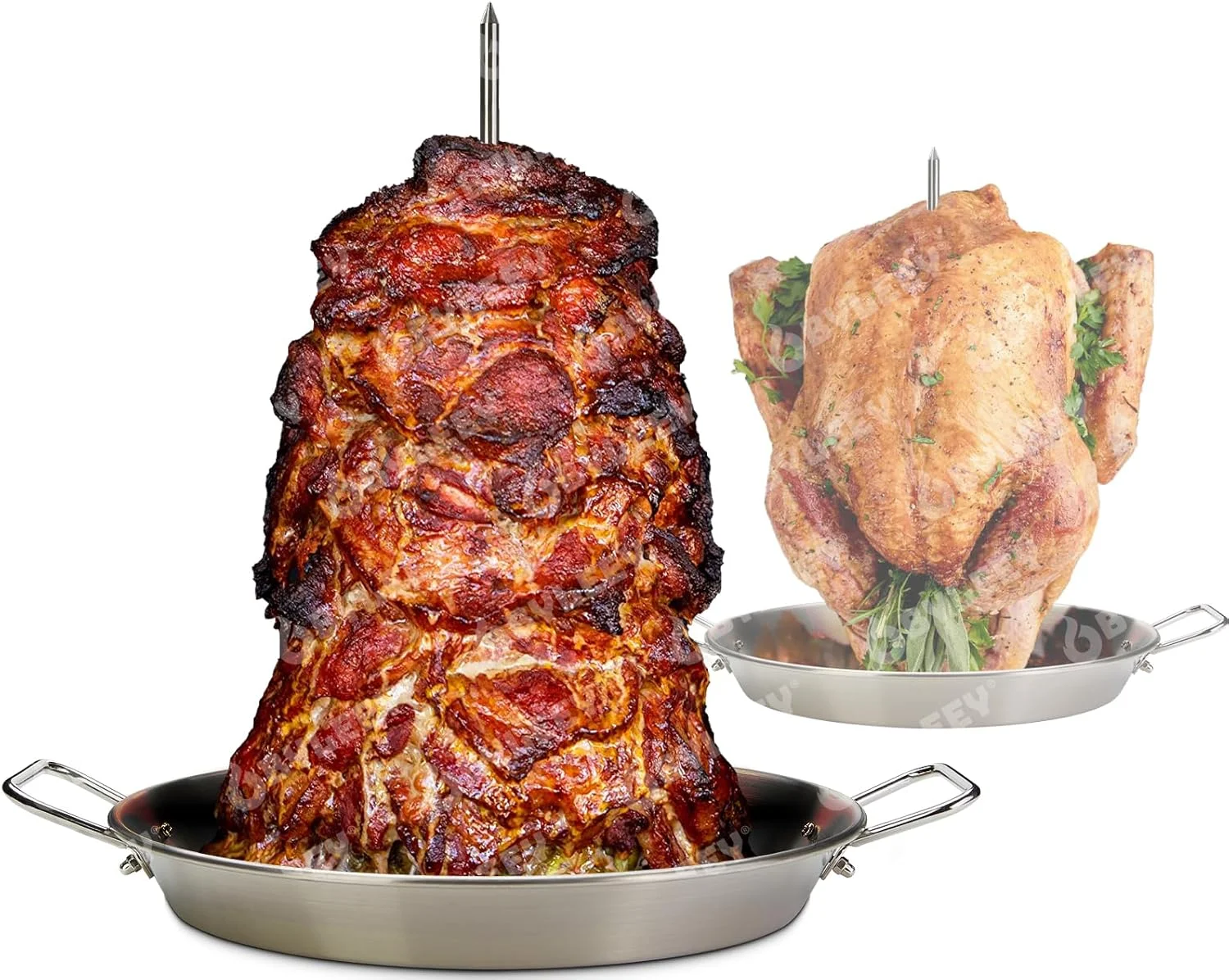 سیخ بزرگ ۱۲ اینچی آل پاستور برای گریل - سیخ عمودی شامل میله استیل ۷ اینچی و میخ های افزایشی ۴ اینچی - پایه استکر باربیکیو مناسب برای شاورما، مرغ کامل و کباب سیخ بزرگ ۱۲ اینچی آل پاستور برای گریل - سیخ عمودی شامل میله استیل ۷ اینچی و میخ های افزایشی ۴ اینچی - پایه استکر باربیکیو مناسب برای شاورما، مرغ کامل و کباب