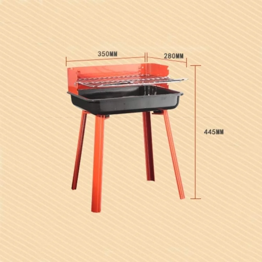 باربیکیو ذغالی تاشو قابل حمل استیل ضد زنگ، مناسب کباب، کمپینگ و فضای باز