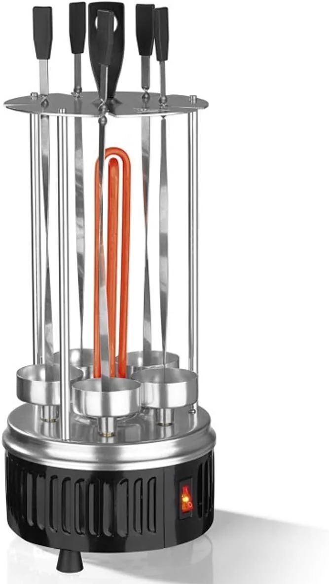 گریل برقی عمودی استیل ضد زنگ P YU، فر کباب پز، فر گریل خانگی بدون دود، دستگاه کباب برقی، ایستاده