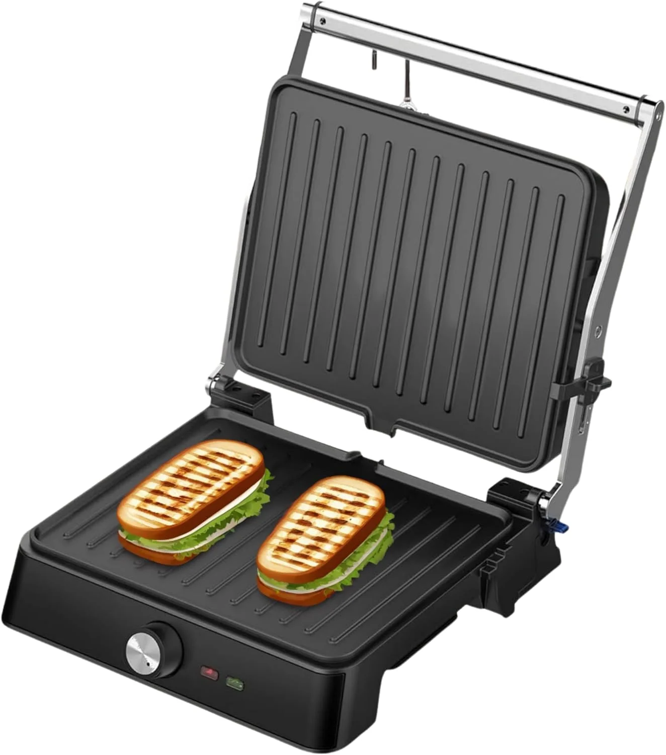 گریل تماسی سری رترو وستینگهاوس آمریکا – 290 x 240 میلیمتر – مشکی | توان 2200 وات، باز شدن 180 درجه، کنترل دما و ارتفاع قابل تنظیم، صفحات نچسب (نسخه امارات) گریل تماسی سری رترو وستینگهاوس آمریکا – 290 x 240 میلیمتر – مشکی | توان 2200 وات، باز شدن 180 درجه، کنترل دما و ارتفاع قابل تنظیم، صفحات نچسب (نسخه امارات)