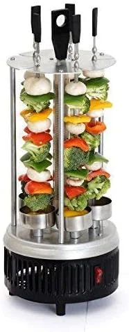 گریل برقی عمودی استیل ضد زنگ P YU، فر کباب پز، فر گریل خانگی بدون دود، دستگاه کباب برقی، ایستاده