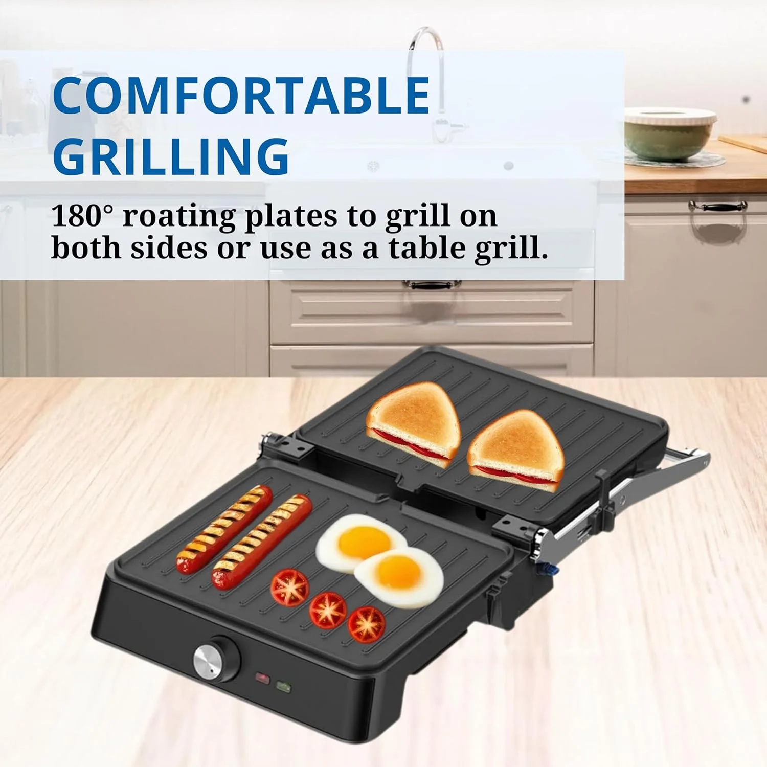 گریل تماسی سری رترو وستینگهاوس آمریکا – 290 x 240 میلیمتر – مشکی | توان 2200 وات، باز شدن 180 درجه، کنترل دما و ارتفاع قابل تنظیم، صفحات نچسب (نسخه امارات) گریل تماسی سری رترو وستینگهاوس آمریکا – 290 x 240 میلیمتر – مشکی | توان 2200 وات، باز شدن 180 درجه، کنترل دما و ارتفاع قابل تنظیم، صفحات نچسب (نسخه امارات)