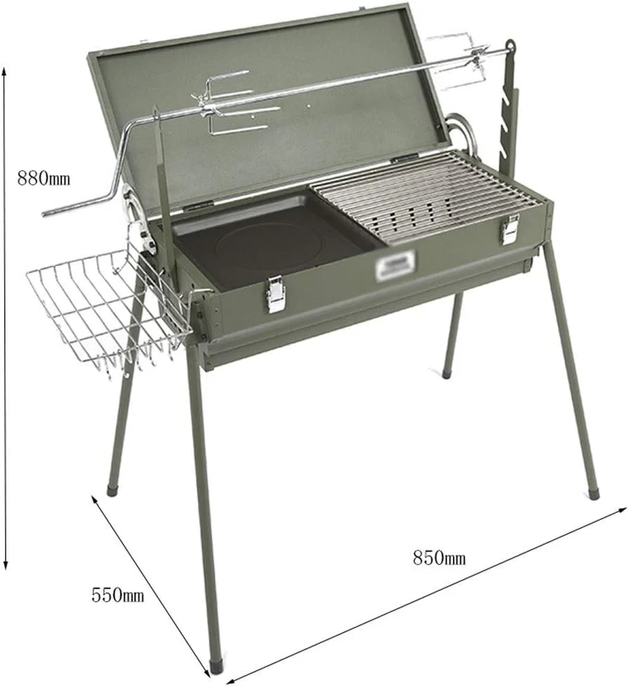 کباب پز بزرگ و راحت برای منزل، مناسب برای 5 نفر، باربیکیو ذغالی برای فضای باز