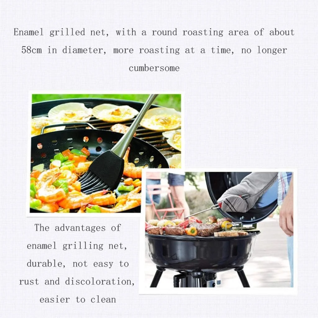 باربیکیو ذغالی ZLQHDG سایز بزرگ گرد مناسب منزل، باغ، اجاق ذغالی، ابزار باربیکیو در طبیعت باربیکیو ذغالی ZLQHDG سایز بزرگ گرد مناسب منزل، باغ، اجاق ذغالی، ابزار باربیکیو در طبیعت