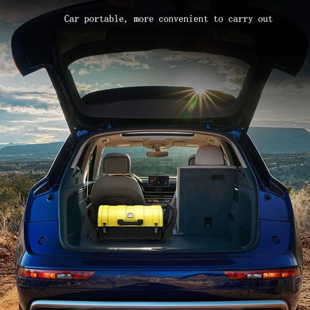 باربیکیو زغالی قابل حمل ZLQHDG مناسب فضای باز و منزل برای بیش از 5 نفر (رنگ: آبی)