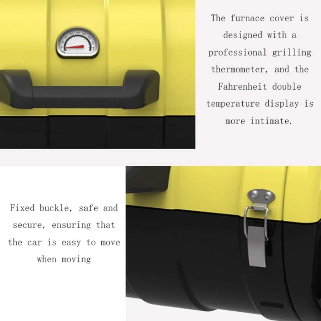 باربیکیو زغالی قابل حمل ZLQHDG مناسب فضای باز و منزل برای بیش از 5 نفر (رنگ: آبی)