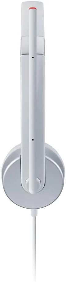 هدست استریو آنالوگ لنوو 100، 3.5 میلی‌متری، میکروفون بوم 180 درجه، گوشی‌های فوم حافظه‌دار، GXD1B60597، خاکستری ابری