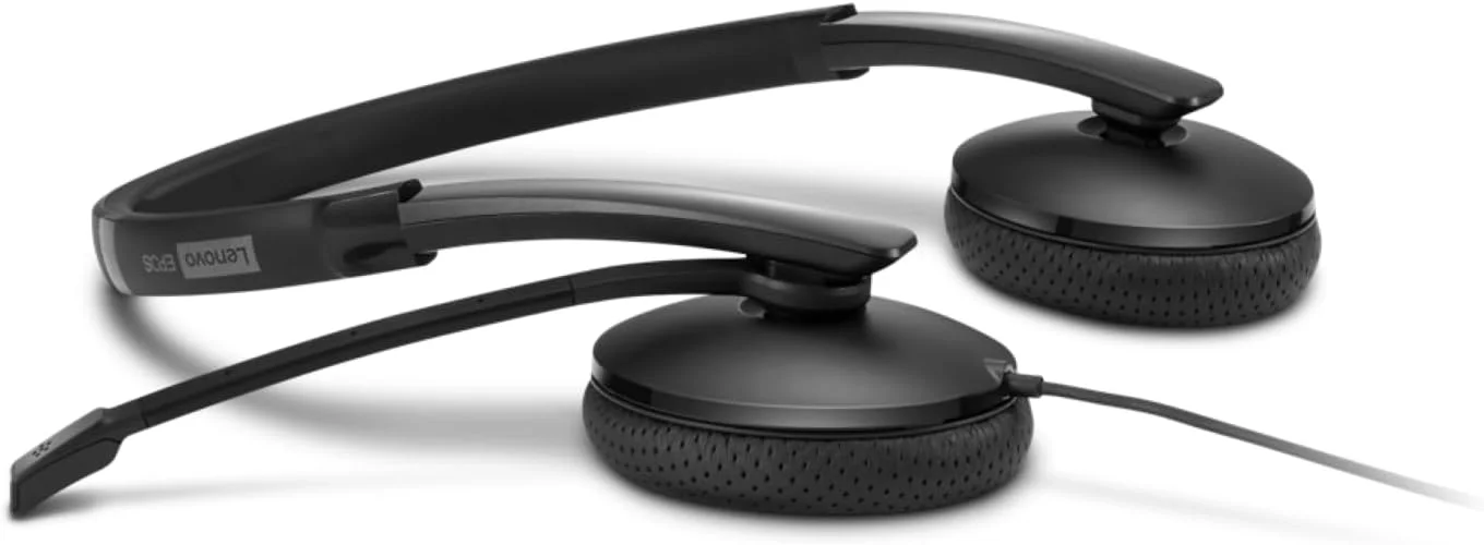 هدست سیمی VoIP لنوو، دارای گواهی Microsoft Teams، مشکی