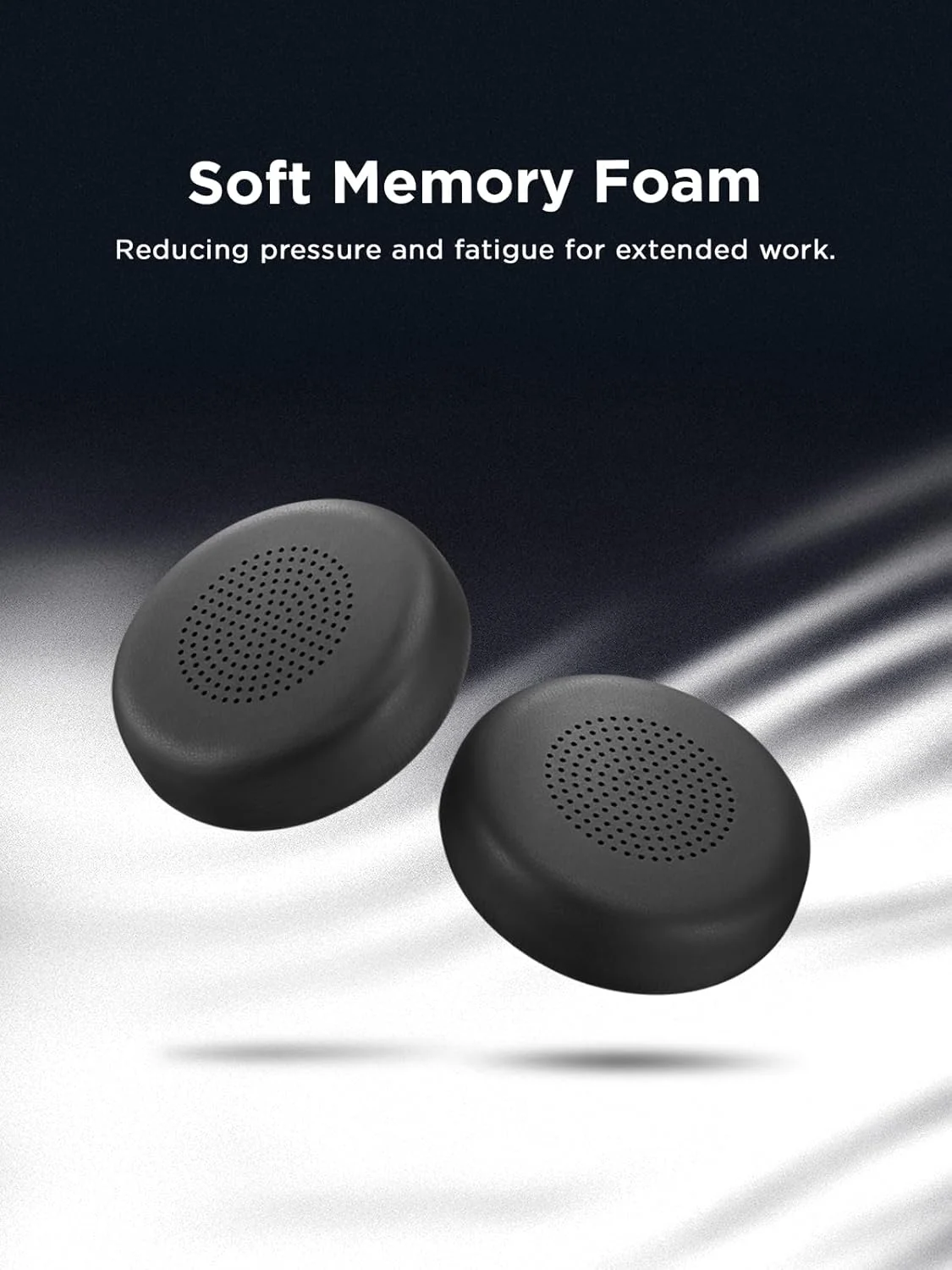 پدهای گوشی جایگزین برای هدست بی سیم لنوو، گوشی های قابل تعویض 5 ست (10 عدد)، فوم حافظه دار، مشکی