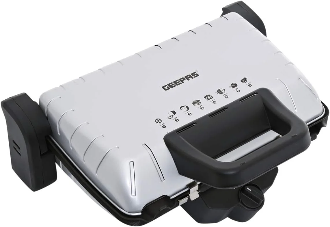 گریل چندکاره Geepas، ترموستات قابل تنظیم، GGM5458 - صفحه پخت نچسب، صفحه پخت جداشدنی، محافظت در برابر گرمای بیش از حد، محل نگهداری سیم، نگهداری عمودی، قابل حمل گریل چندکاره Geepas، ترموستات قابل تنظیم، GGM5458 - صفحه پخت نچسب، صفحه پخت جداشدنی، محافظت در برابر گرمای بیش از حد، محل نگهداری سیم، نگهداری عمودی، قابل حمل