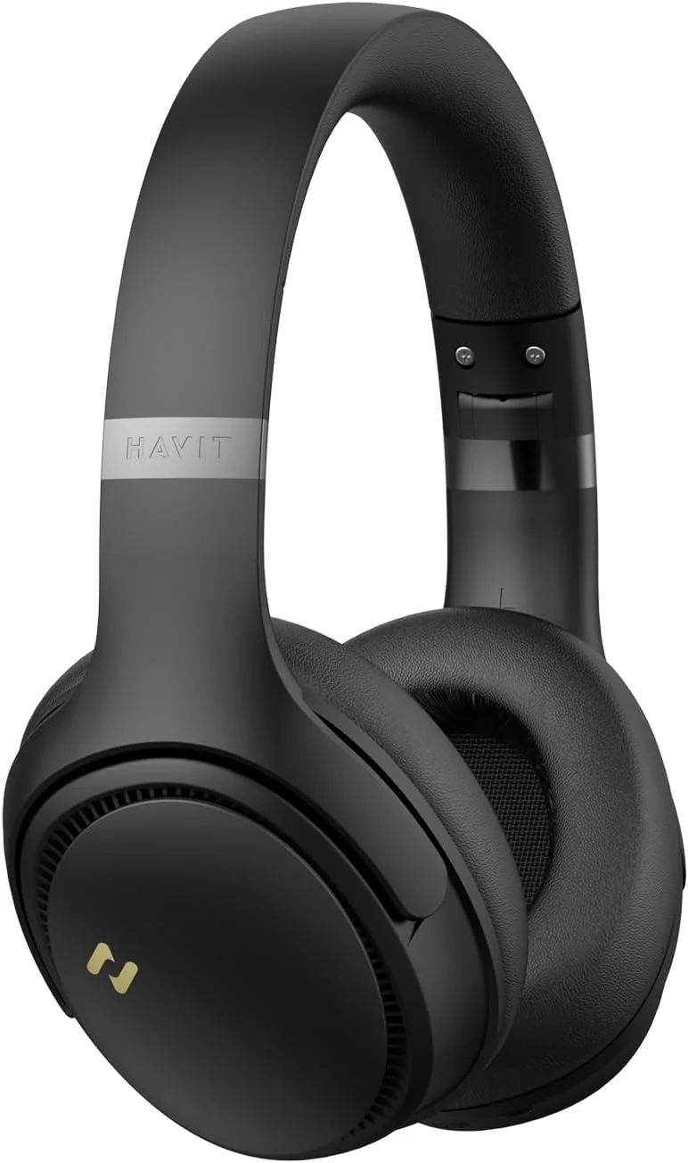 هدفون بی سیم Havit H630BT PRO، هدفون با حذف نویز فعال 20 دسی بل، عمر باتری 50 ساعته، اتصال دو دستگاه، هدست صدای استریو فراگیر 40 میلی متری برای باشگاه، دویدن، بازی - مشکی - تصویر 3 هدفون بی سیم Havit H630BT PRO، هدفون با حذف نویز فعال 20 دسی بل، عمر باتری 50 ساعته، اتصال دو دستگاه، هدست صدای استریو فراگیر 40 میلی متری برای باشگاه، دویدن، بازی - مشکی - تصویر 3