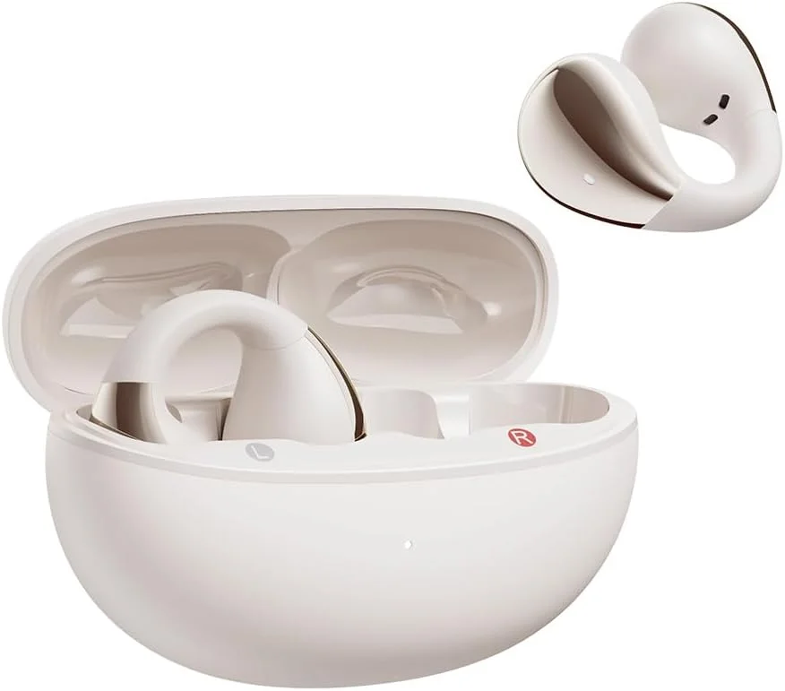 هدفون بلوتوثی بی سیم QCY Crossky C30 با طراحی گوش باز، ایرباد کلیپسی با 4 میکروفون حذف نویز ENC، اتصال پایدار، اتصال دوگانه، EQ قابل تنظیم، هدفون ورزشی مناسب تمرین و دویدن