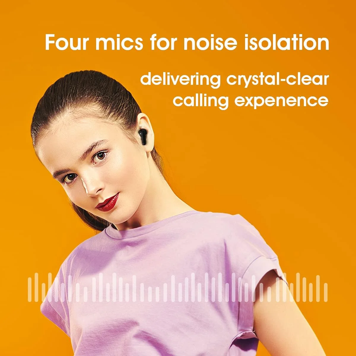 QCy T10 هدفون بی سیم (بازسازی شده) با 4 میکروفون، حذف نویز ENC، شارژ سریع، بیس قوی، کنترل لمسی، USB-C، بلوتوث 5.0 - مشکی