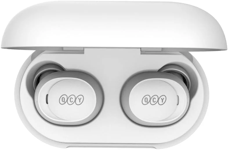 هدفون بی سیم QCY ArcBuds Lite با اتصال بلوتوث 5.3، عمر باتری طولانی 32 ساعته، فناوری ENC ارائه دهنده تماس شفاف، مقاوم در برابر عرق و آب با استاندارد IPX4 و کنترل های لمسی - سفید