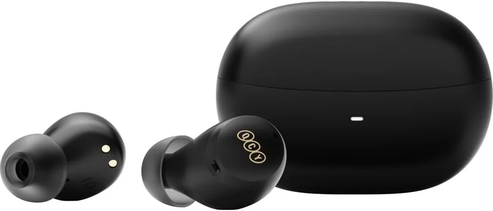 هدفون بلوتوثی QCY HT07 Arc Buds، هدفون بی سیم با قابلیت حذف نویز فعال، هدفون استریو HiFi داخل گوشی، 6 میکروفون، تماس های تقویت شده با هوش مصنوعی، 30 ساعت پخش، برای اندروید/آیفون/مشکی نیمه شب