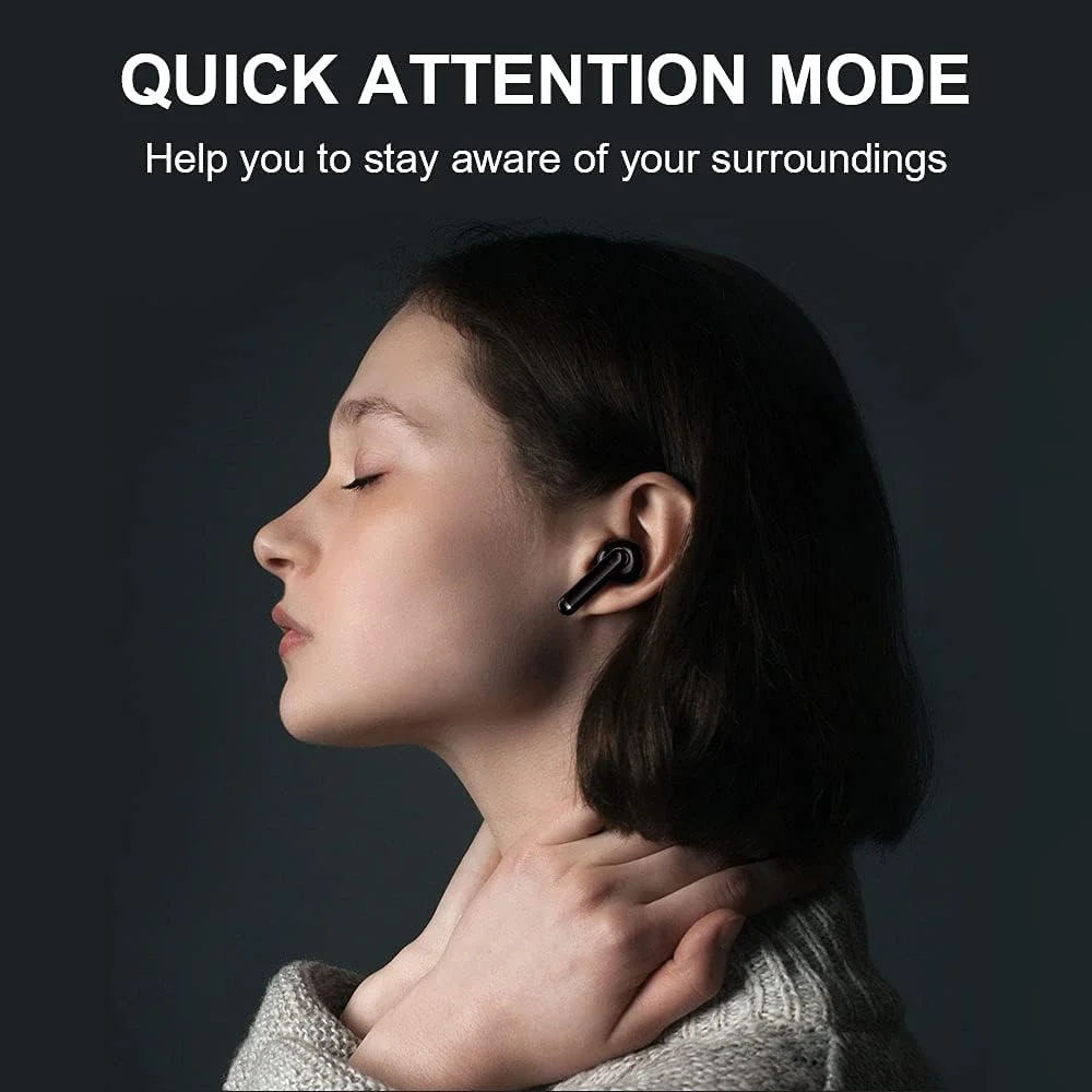 هدفون های بی سیم QCY HT03 با قابلیت حذف نویز فعال، هندزفری بلوتوث ANC با میکروفون، هدفون ضد آب، تشخیص داخل گوش، کنترل لمسی هدفون های بی سیم QCY HT03 با قابلیت حذف نویز فعال، هندزفری بلوتوث ANC با میکروفون، هدفون ضد آب، تشخیص داخل گوش، کنترل لمسی