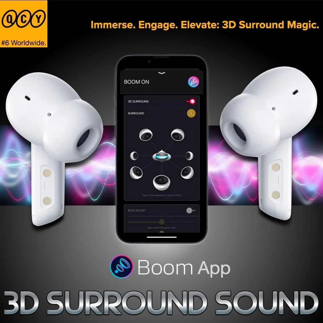 هدفون بی سیم QCY HT05 | طراحی 6 میکروفون ANC + ENC | پخش تا 30 ساعت | درایورهای گرافن 10 میلی متری | کدک صوتی AAC HD | IPX5 | صدای سه بعدی | دستیار صوتی | کنترل لمسی | برند پیشرو جهانی هدفون بی سیم QCY HT05 | طراحی 6 میکروفون ANC + ENC | پخش تا 30 ساعت | درایورهای گرافن 10 میلی متری | کدک صوتی AAC HD | IPX5 | صدای سه بعدی | دستیار صوتی | کنترل لمسی | برند پیشرو جهانی