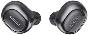 هدفون بلوتوثی کیو سی وای Q29، مینی هدست استریو بی سیم با جعبه شارژ، مناسب برای شیائومی، آیفون 7 و تمام گوشی های هوشمند، خاکستری فضایی