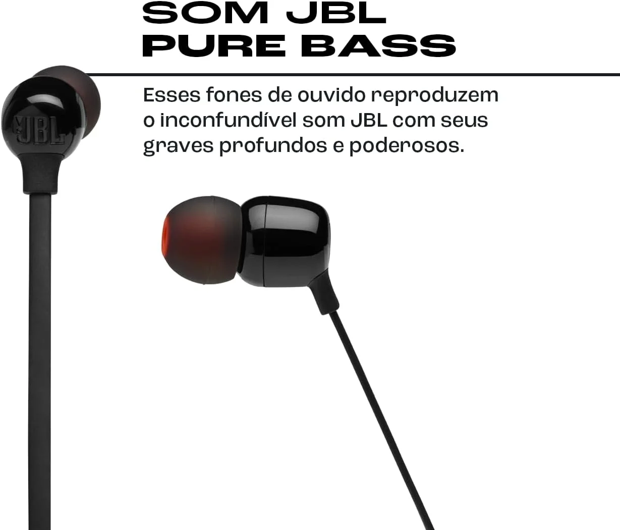 هدفون های داخل گوشی بی سیم JBL Tune 125BT، صدای Pure Bass، بلوتوث 5.0 بدون افت کیفیت، باتری 16 ساعته، کابل مغناطیسی، اتصال چند نقطه ای، دستیار صوتی، ریموت 3 دکمه ای با میکروفون - مشکی، JBLT125BTBLK