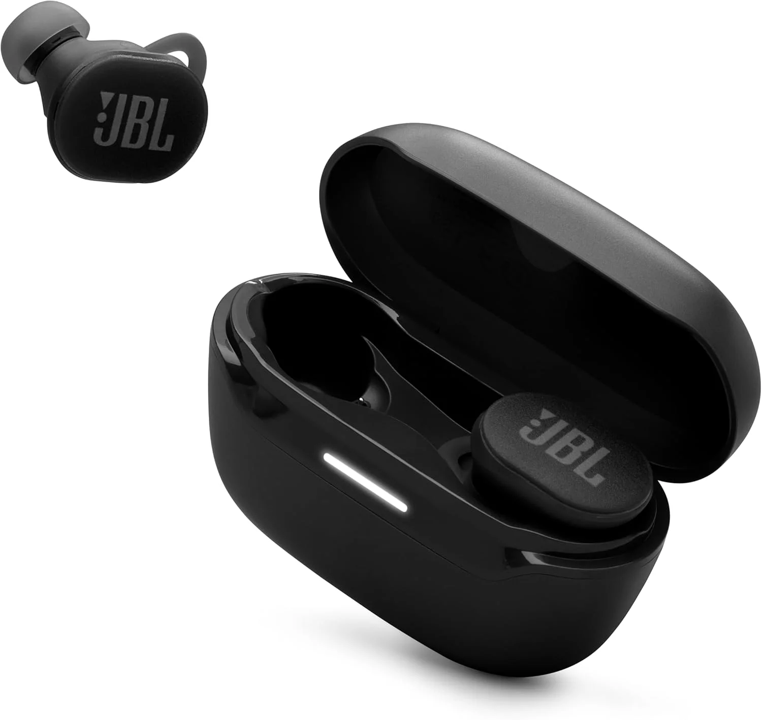 هدفون بی سیم ورزشی JBL Endurance Race 2 - ضد آب (IP68) با 4 میکروفون برای تماس های واضح و شفاف، صدای Pure Bass، 48 ساعت پخش، به علاوه شارژ سریع و حذف نویز فعال (مشکی)