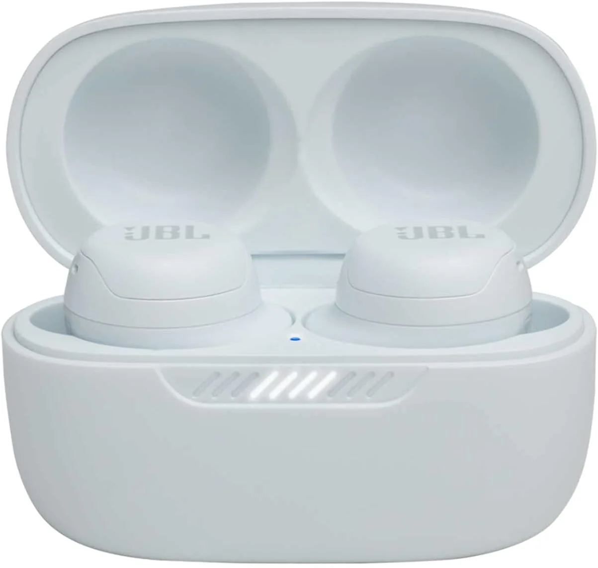 هدفون بلوتوثی داخل گوشی JBL Live Free NC+ با قابلیت حذف نویز فعال، میکروفون، تا 21 ساعت عمر باتری، شارژ بی سیم (سفید)، سایز کوچک