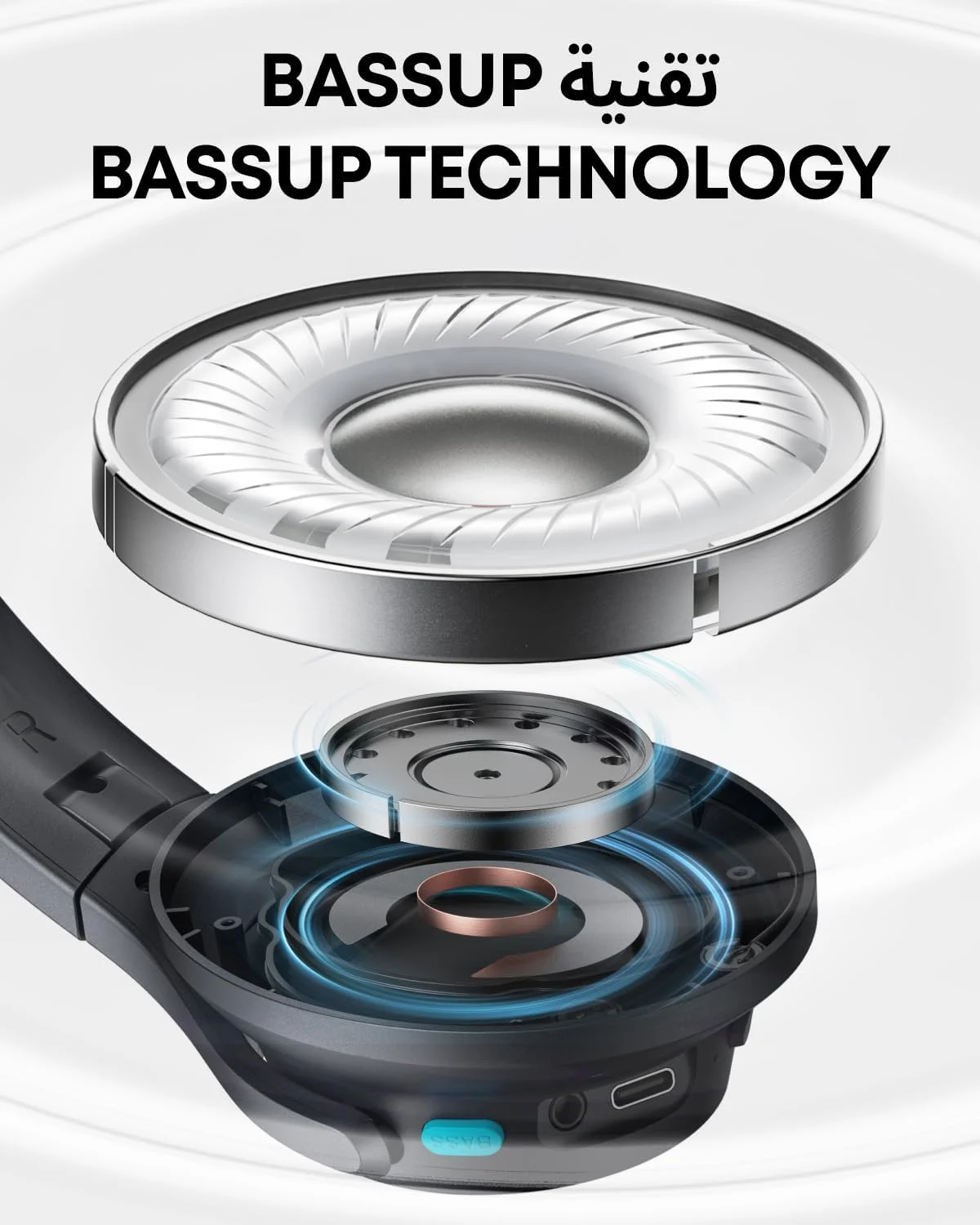 هدفون بی سیم بلوتوثی دور گوشی Soundcore Q11i توسط انکر، بیس عمیق، 60 ساعت پخش، صدای Hi-Res، بالشتک های گوش جداشدنی، اتصال چند نقطه ای هدفون بی سیم بلوتوثی دور گوشی Soundcore Q11i توسط انکر، بیس عمیق، 60 ساعت پخش، صدای Hi-Res، بالشتک های گوش جداشدنی، اتصال چند نقطه ای