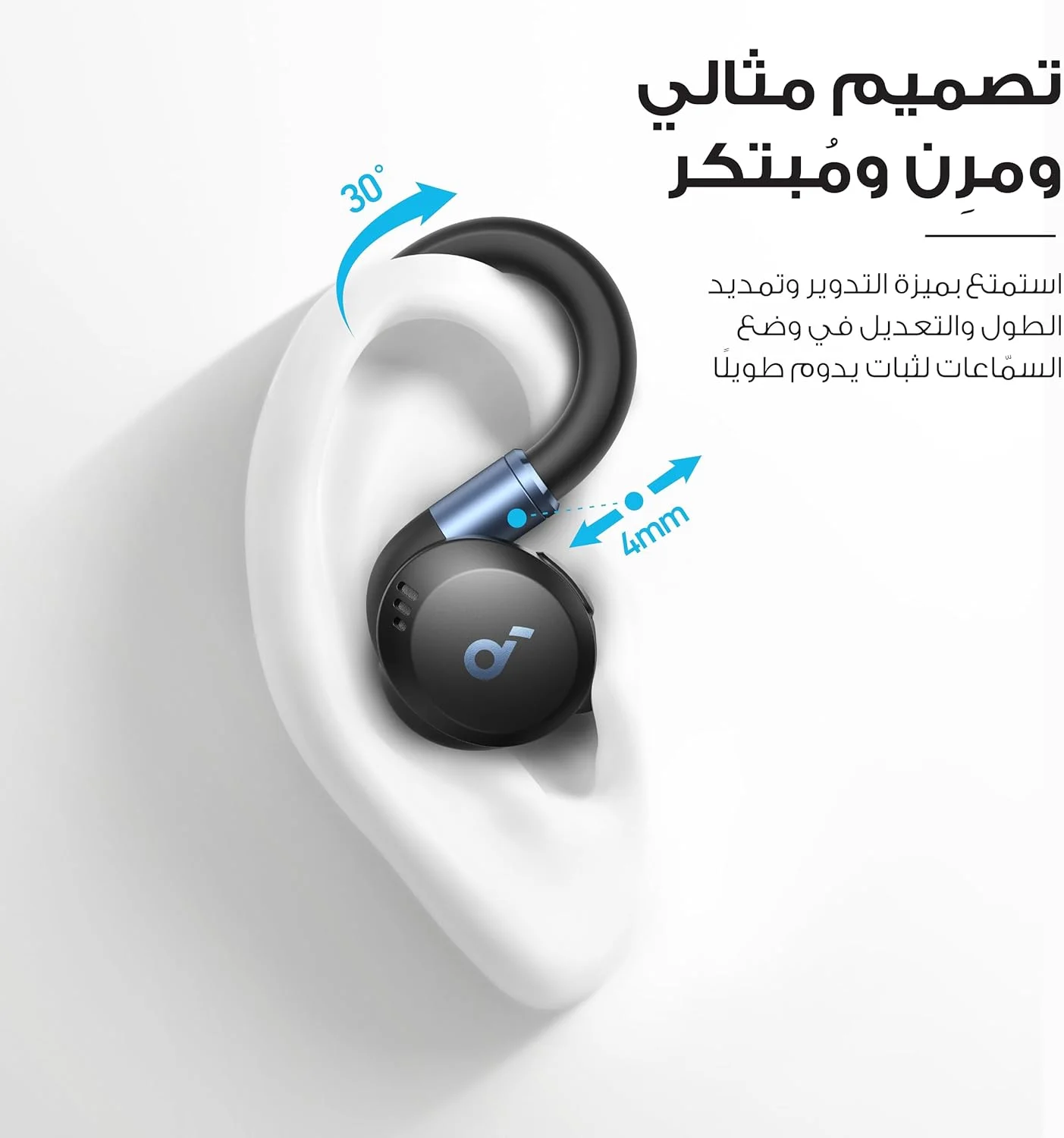 هدفون ورزشی بلوتوثی Soundcore Sport X20 از Anker، با قلاب های چرخشی و قابل تنظیم، حذف نویز، بیس عمیق، ضد آب IP68، ضد عرق، ضد گرد و غبار، 48 ساعت پخش
