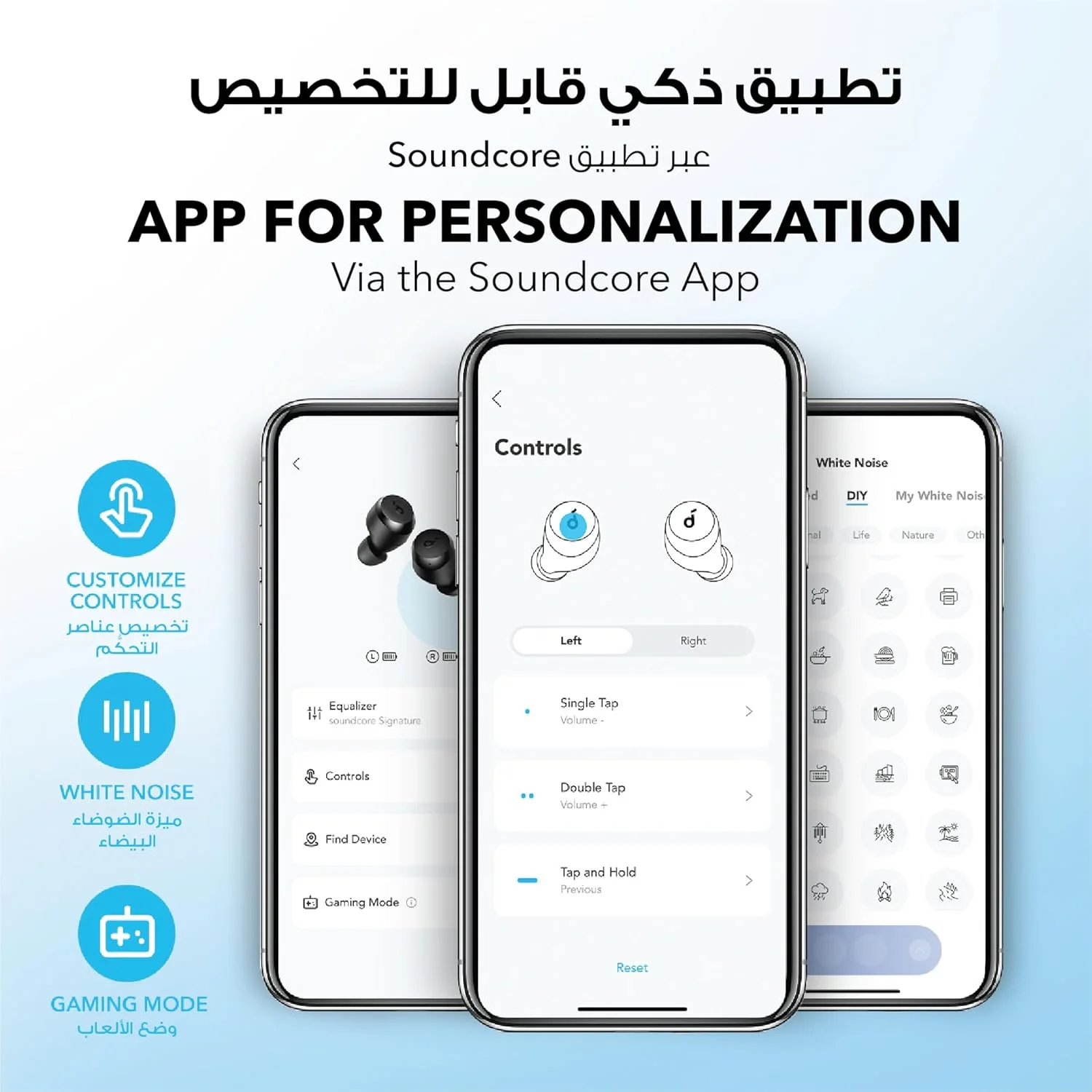 هدفون بی سیم soundcore by Anker A20i، بلوتوث 5.3، برنامه اختصاصی، صدای سفارشی، 28 ساعت پخش مداوم، مقاوم در برابر آب، 2 میکروفون برای تماس های شفاف، حالت تک گوشی، طراحی قابل حمل هدفون بی سیم soundcore by Anker A20i، بلوتوث 5.3، برنامه اختصاصی، صدای سفارشی، 28 ساعت پخش مداوم، مقاوم در برابر آب، 2 میکروفون برای تماس های شفاف، حالت تک گوشی، طراحی قابل حمل