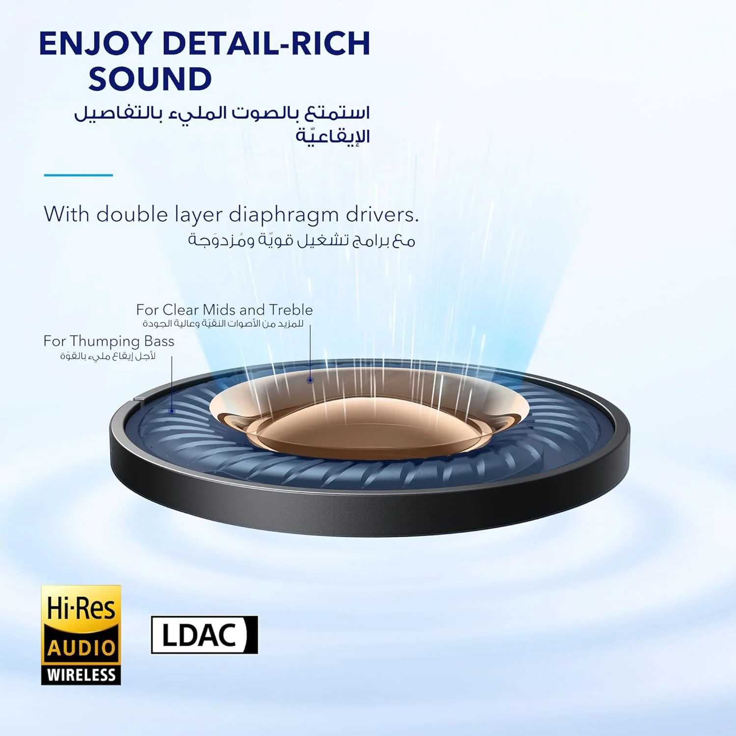 هدفون بی سیم حذف نویز فعال Soundcore by Anker Space A40 با قابلیت تنظیم خودکار، کاهش نویز تا 98٪، 50 ساعت پخش، صدای Hi-Res، تناسب راحت، سفارشی سازی برنامه، شارژ بی سیم هدفون بی سیم حذف نویز فعال Soundcore by Anker Space A40 با قابلیت تنظیم خودکار، کاهش نویز تا 98٪، 50 ساعت پخش، صدای Hi-Res، تناسب راحت، سفارشی سازی برنامه، شارژ بی سیم