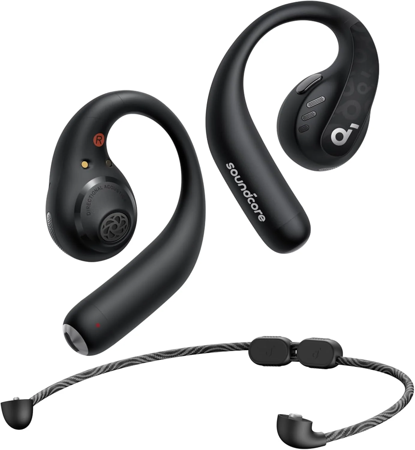 هدفون های ایرفون باز Soundcore by Anker AeroFit Pro، راحتی فوق العاده، تناسب ایمن، طراحی ارگونومیک، صدای غنی با LDAC، بلوتوث 5.3، مقاوم در برابر آب IPX5، 46 ساعت پخش