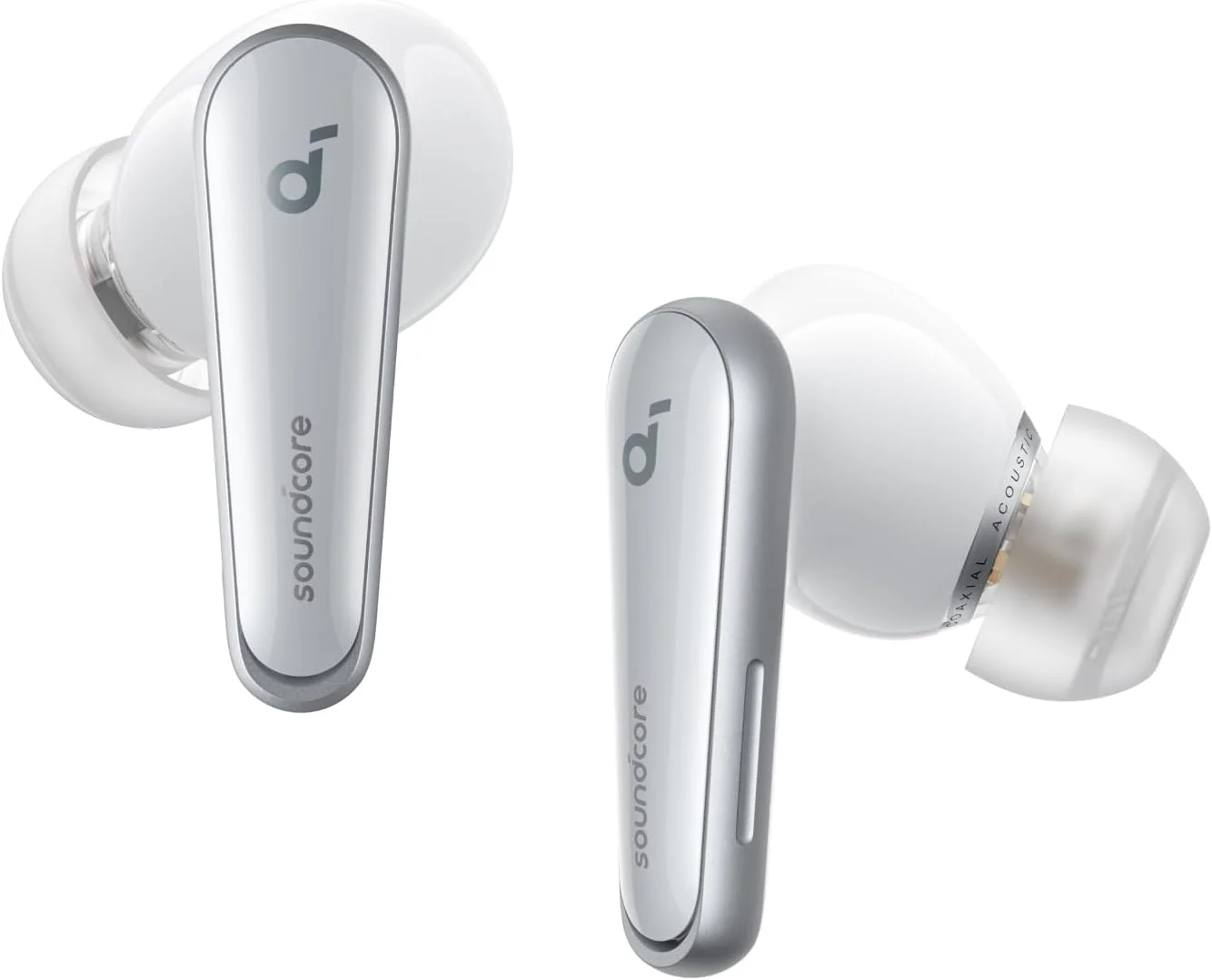 هدفون های بلوتوثی داخل گوشی Soundcore by Anker Liberty 4 با قابلیت حذف نویز (ANC)، ACAA 3.0، درایورهای دوگانه دینامیک برای صدای با کیفیت Hi-Res، صدای فضایی، حسگر ضربان قلب (رنگ خاکستری ابری)