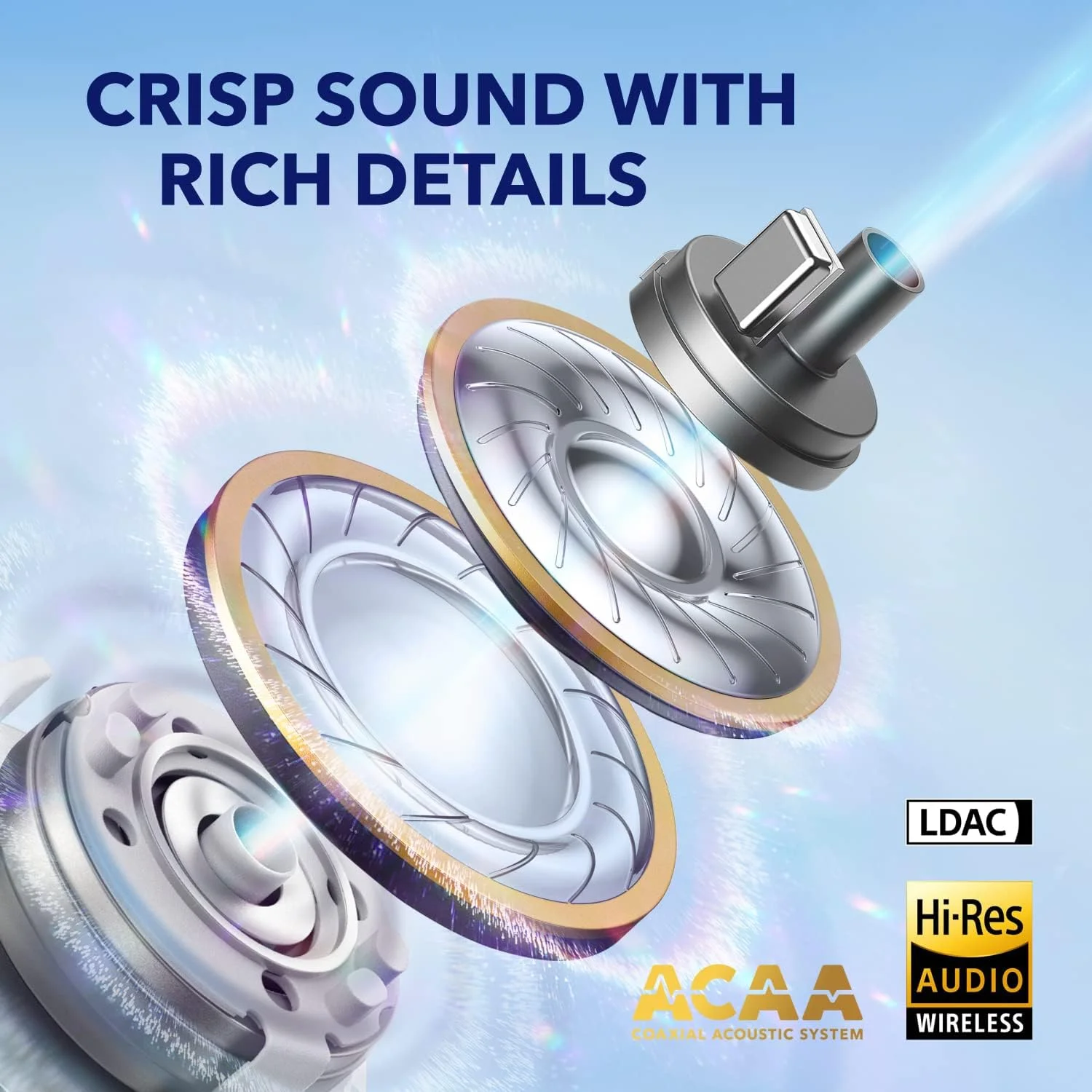 هدفون های بلوتوثی داخل گوشی Soundcore by Anker Liberty 4 با قابلیت حذف نویز (ANC)، ACAA 3.0، درایورهای دوگانه دینامیک برای صدای با کیفیت Hi-Res، صدای فضایی، حسگر ضربان قلب (رنگ خاکستری ابری) هدفون های بلوتوثی داخل گوشی Soundcore by Anker Liberty 4 با قابلیت حذف نویز (ANC)، ACAA 3.0، درایورهای دوگانه دینامیک برای صدای با کیفیت Hi-Res، صدای فضایی، حسگر ضربان قلب (رنگ خاکستری ابری)