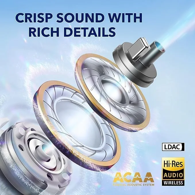 هدفون بی سیم Soundcore by Anker Liberty 4 با قابلیت حذف نویز، هدفون بی سیم واقعی با ACAA 3.0، صدای فضایی با حالت دوگانه، سنسور ضربان قلب جدید هدفون بی سیم Soundcore by Anker Liberty 4 با قابلیت حذف نویز، هدفون بی سیم واقعی با ACAA 3.0، صدای فضایی با حالت دوگانه، سنسور ضربان قلب جدید