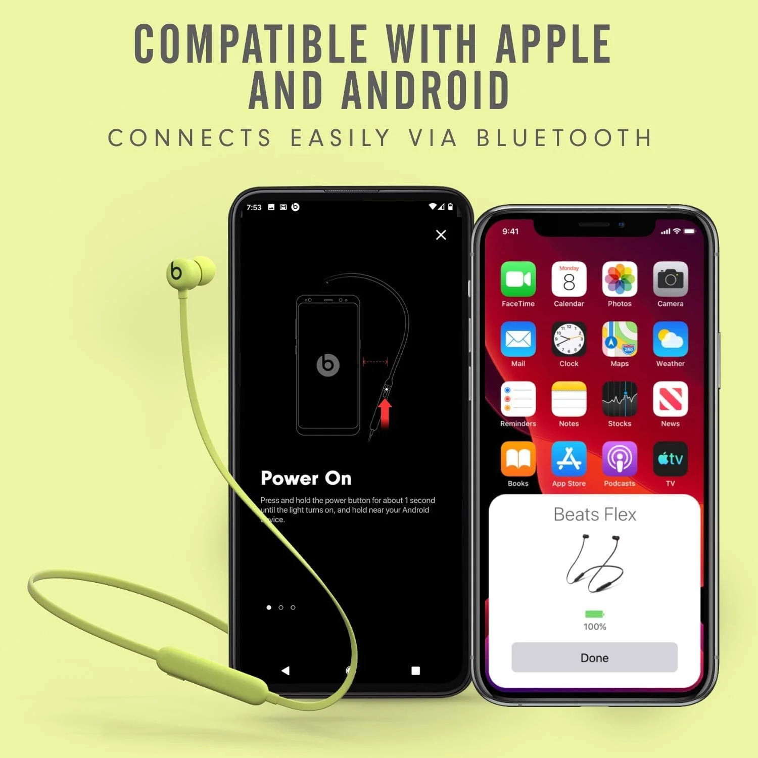 هدفون داخل گوشی بیتس فلکس - تراشه Apple W1، اتصال بلوتوث کلاس 1، 12 ساعت پخش بی سیم - آبی آتشین هدفون داخل گوشی بیتس فلکس - تراشه Apple W1، اتصال بلوتوث کلاس 1، 12 ساعت پخش بی سیم - آبی آتشین