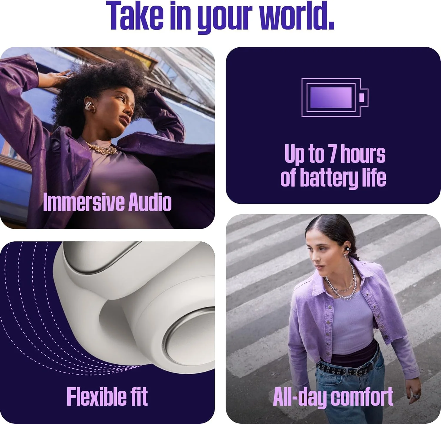 هدفون های بی سیم Bose Ultra Open با فناوری OpenAudio، عمر باتری تا 48 ساعت، مشکی هدفون های بی سیم Bose Ultra Open با فناوری OpenAudio، عمر باتری تا 48 ساعت، مشکی