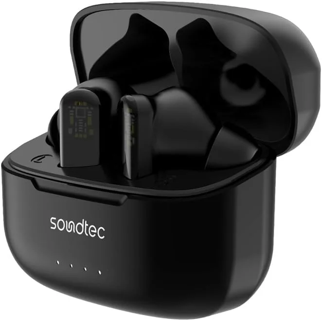 هدفون بی سیم Porodo Soundtec ANC & ENC با طراحی شفاف - مشکی