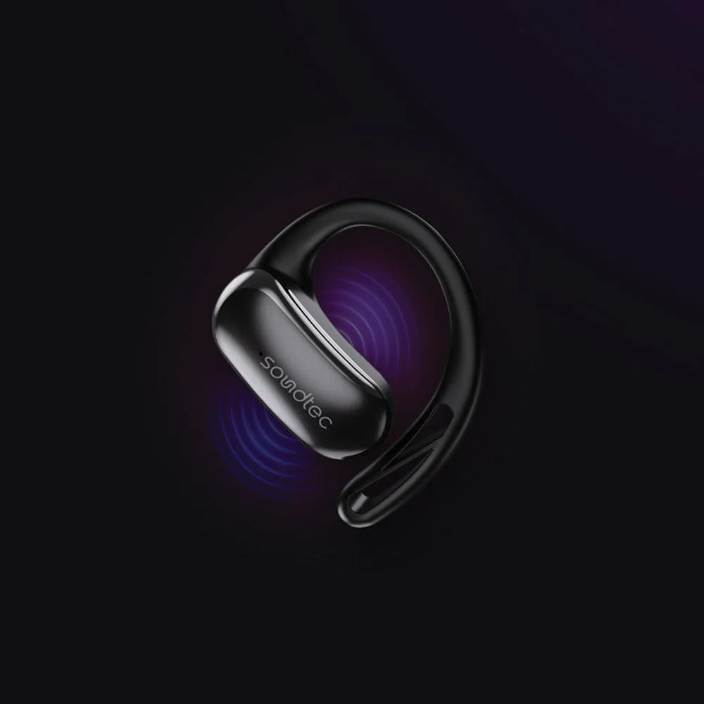 هدفون بی سیم Porodo Soundtec Air Beat با طراحی گوش باز، کاهش نویز، 5 ساعت پخش، مقاومت در برابر آب و عرق IPX4، کنترل لمسی هوشمند و درایور قدرتمند 13 میلی متری، صدای فراگیر (مشکی) هدفون بی سیم Porodo Soundtec Air Beat با طراحی گوش باز، کاهش نویز، 5 ساعت پخش، مقاومت در برابر آب و عرق IPX4، کنترل لمسی هوشمند و درایور قدرتمند 13 میلی متری، صدای فراگیر (مشکی)