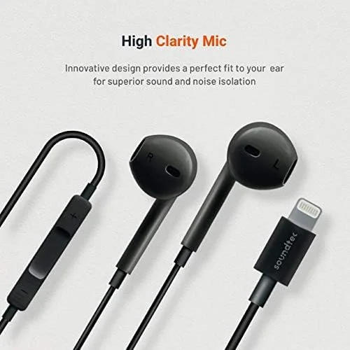 هدفون استریو Porodo Soundtec با طول 1.2 متر، سازگار با دستگاه های دارای پورت لایتنینگ آیفون، دارای میکروفون با وضوح بالا، صدای خالص، هدست سیمی با کنترل 3 دکمه ای، اتصال آسان - مشکی هدفون استریو Porodo Soundtec با طول 1.2 متر، سازگار با دستگاه های دارای پورت لایتنینگ آیفون، دارای میکروفون با وضوح بالا، صدای خالص، هدست سیمی با کنترل 3 دکمه ای، اتصال آسان - مشکی