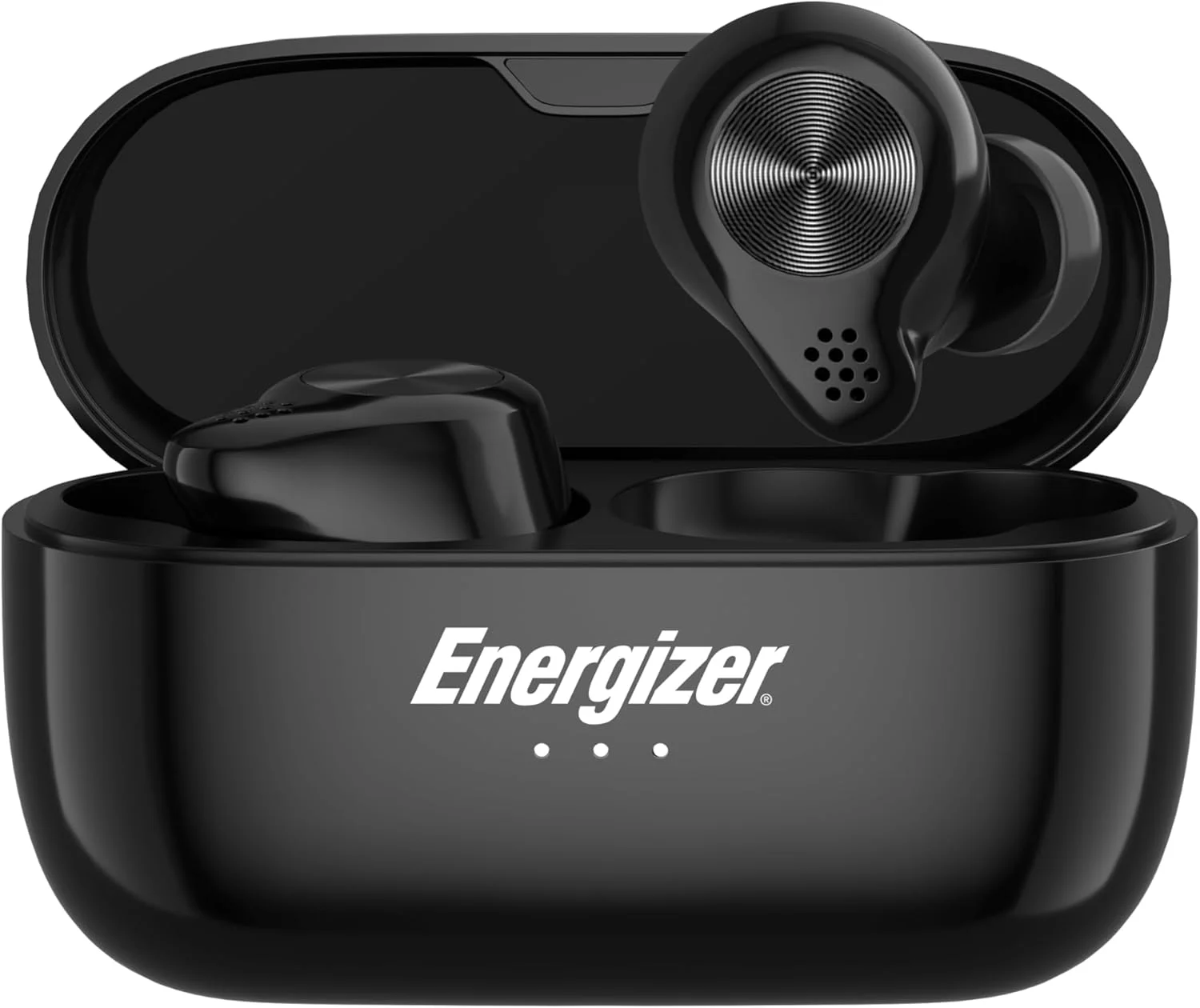 هدفون بی سیم بلوتوث 5.2 انرجایزر TWS، صدای استریو با بیس قوی، 5 ساعت پخش مداوم، شارژ USB-C، مشکی