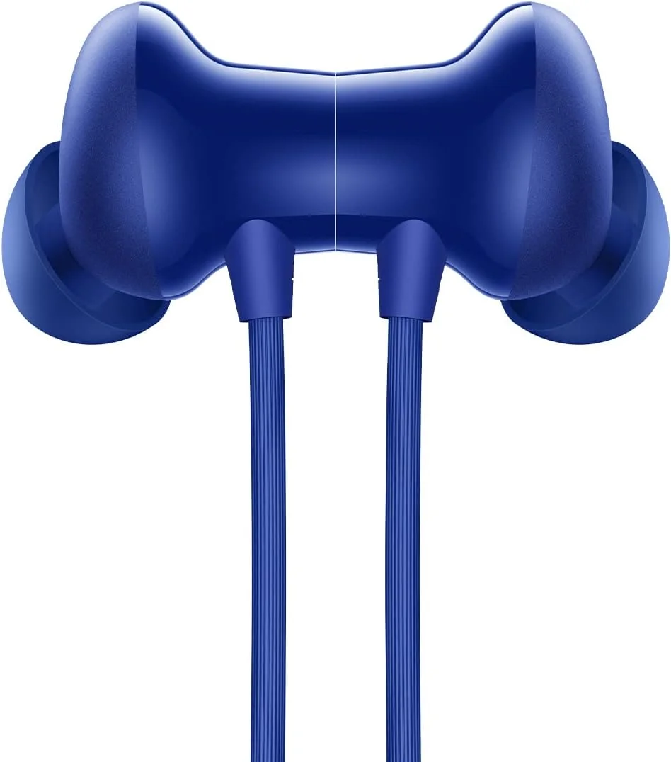 هدفون های بی سیم OnePlus Bullets Wireless Z2 بلوتوث 5.0، بیس قدرتمند - درایورهای 12.4 میلی متری، عمر باتری 30 ساعته (آبی)