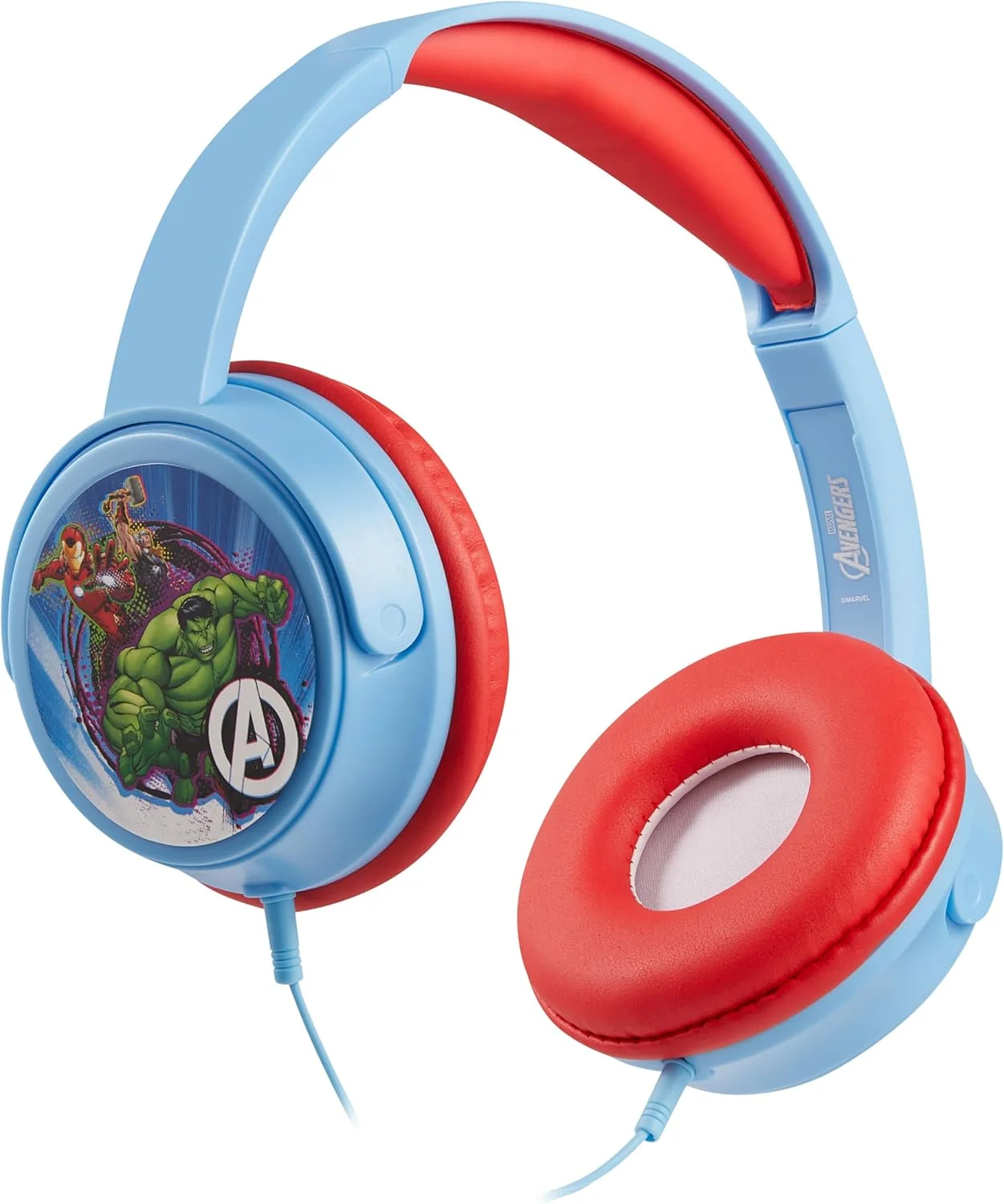 هدفون استریو ولکانو SMD'S Marvel Avengers با گوشی های پد دار و 5 استیکر