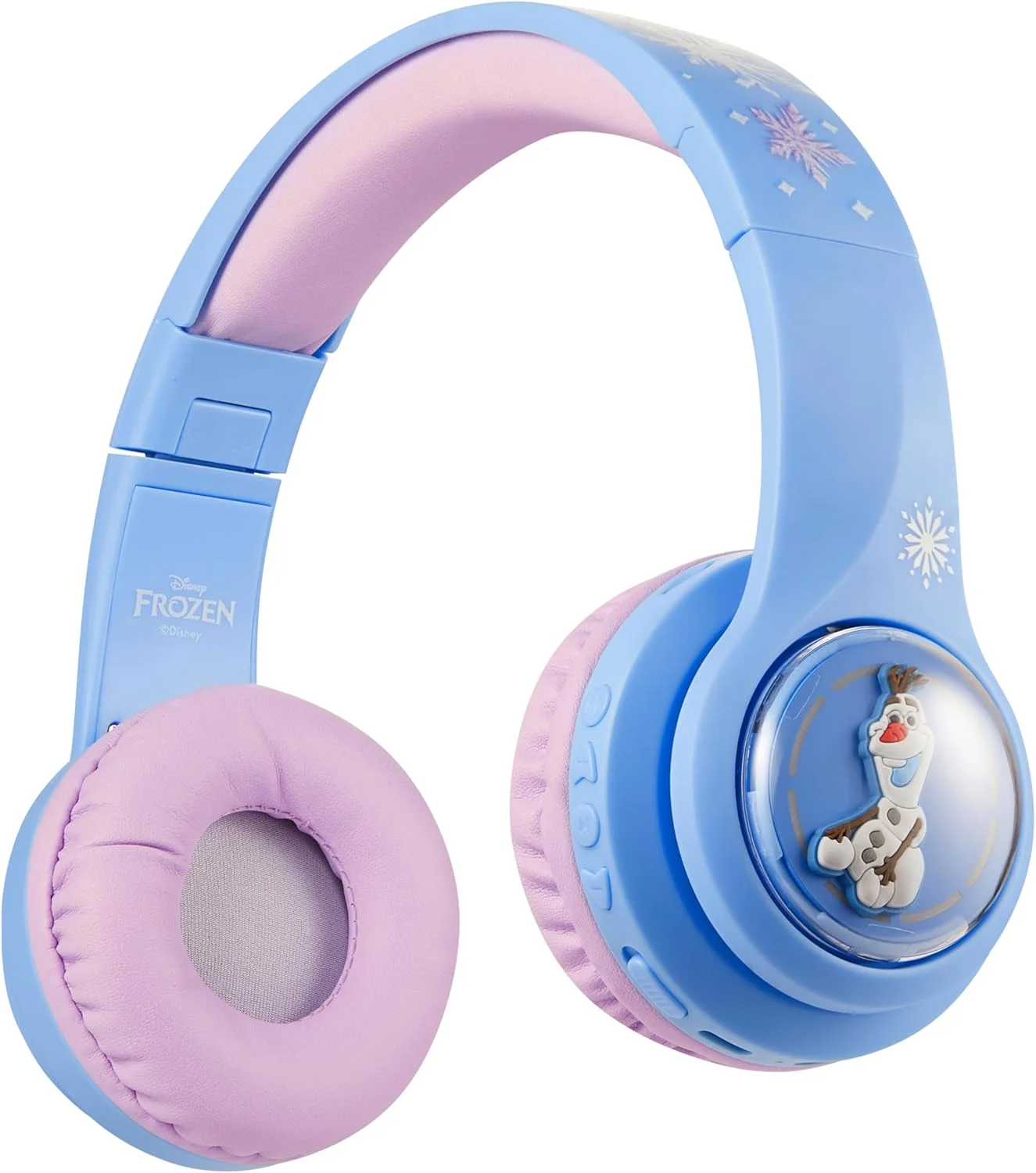 هدفون بلوتوثی بی سیم استریو سه بعدی Volkano Disney Frozen با حداکثر 16 ساعت پخش، میکروفون داخلی، گوشی های پد دار و طراحی تاشو