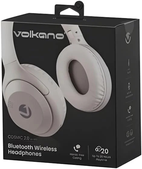 هدفون بلوتوثی سری Volkano Cosmic 2.0، هدفون رو گوشی، هدست میکروفون دار داخلی، تا 10 ساعت پخش، هدفون بی سیم تاشو، هدبند سبک وزن برای کودکان و بزرگسالان