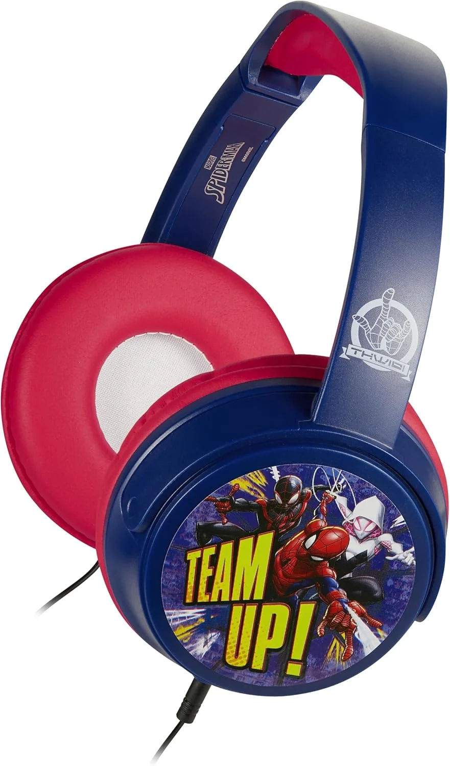هدفون آوکس ولکانو مارول مرد عنکبوتی همراه با استیکر، گوشی های چرخشی و پد دار، جک 3.5 میلی متری مناسب کودکان هدفون آوکس ولکانو مارول مرد عنکبوتی همراه با استیکر، گوشی های چرخشی و پد دار، جک 3.5 میلی متری مناسب کودکان
