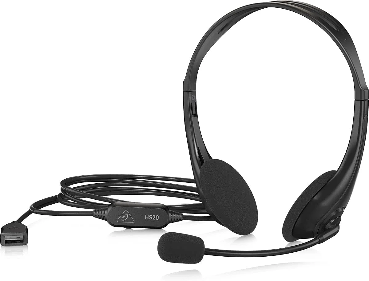 هدفون بیرینگر مدل HS20، مشکی، سایز متوسط هدفون بیرینگر مدل HS20، مشکی، سایز متوسط