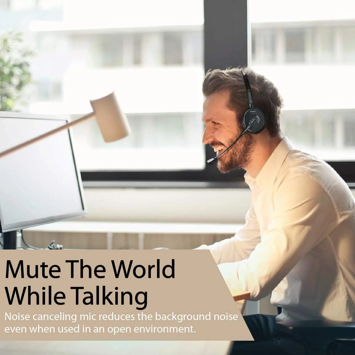 هدست بلوتوث بیسیم پرومیت، هدفون حرفهای ارتباط یکپارچه با میکروفون حذف نویز، صدای HD و کنترل داخلی برای کامپیوتر، لپتاپ، آیفون، سامسونگ، Engage هدست بلوتوث بیسیم پرومیت، هدفون حرفهای ارتباط یکپارچه با میکروفون حذف نویز، صدای HD و کنترل داخلی برای کامپیوتر، لپتاپ، آیفون، سامسونگ، Engage