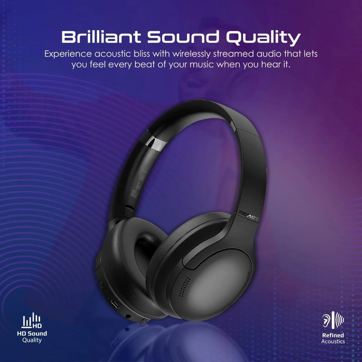 هدفون بی سیم Promate مدل Hi-Fidelity Over-Ear با قابلیت اتصال سیمی/بی سیم نسخه 5.3، دارای میکروفون، 24 ساعت پخش موسیقی، باتری 300 میلی آمپر، طراحی تاشو و جک 3.5 میلی متری برای آیفون 17، گلکسی S25، رنگ مشکی لابوکا هدفون بی سیم Promate مدل Hi-Fidelity Over-Ear با قابلیت اتصال سیمی/بی سیم نسخه 5.3، دارای میکروفون، 24 ساعت پخش موسیقی، باتری 300 میلی آمپر، طراحی تاشو و جک 3.5 میلی متری برای آیفون 17، گلکسی S25، رنگ مشکی لابوکا