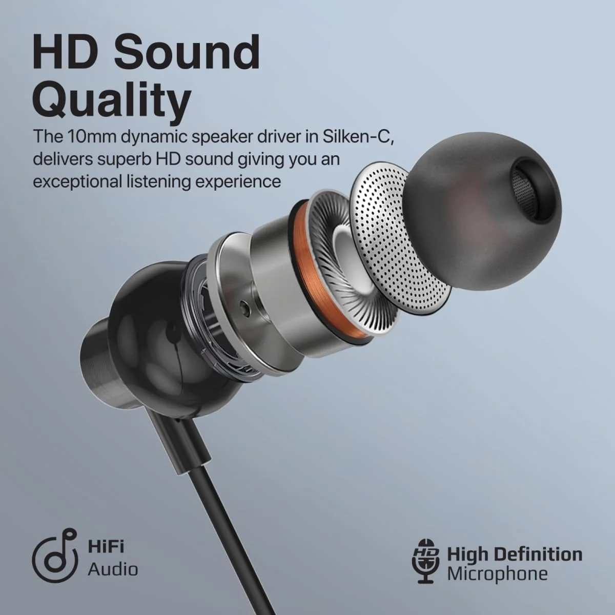 هدفون پرومیت با اتصال USB-C، هدفون های سیمی ارگونومیک داخل گوشی USB-C HD با میکروفون، عملکرد تماس، سیم ضد گره خوردگی، کنترل صدا درون خطی برای آیفون 15، آیپد، گلکسی S23، SILKEN-C.BLACK هدفون پرومیت با اتصال USB-C، هدفون های سیمی ارگونومیک داخل گوشی USB-C HD با میکروفون، عملکرد تماس، سیم ضد گره خوردگی، کنترل صدا درون خطی برای آیفون 15، آیپد، گلکسی S23، SILKEN-C.BLACK