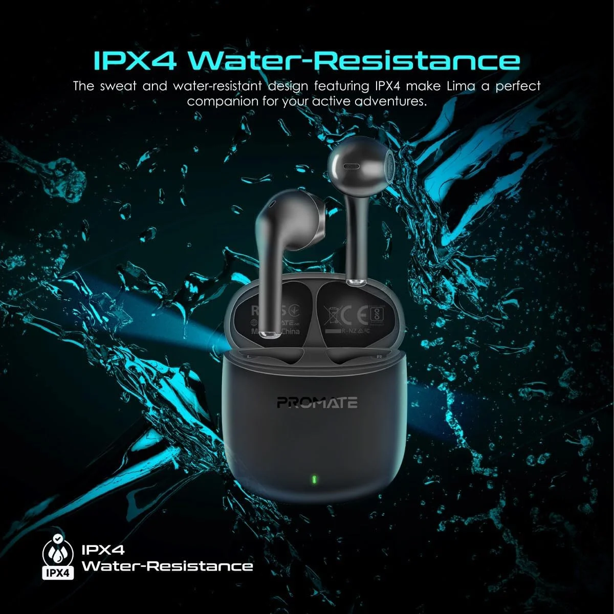 هدفون بیسیم پرومیت، هدفون بلوتوثی داخل گوشی نسخه 5.3، کاهش نویز ENC، 30 ساعت پخش، کنترل لمسی هوشمند و جعبه شارژ 300 میلی آمپر ساعتی، LIMA مشکی هدفون بیسیم پرومیت، هدفون بلوتوثی داخل گوشی نسخه 5.3، کاهش نویز ENC، 30 ساعت پخش، کنترل لمسی هوشمند و جعبه شارژ 300 میلی آمپر ساعتی، LIMA مشکی